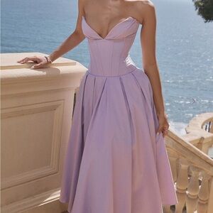 House of cb Lady orchid Strapless Dress, size small, regular cup, NWOT